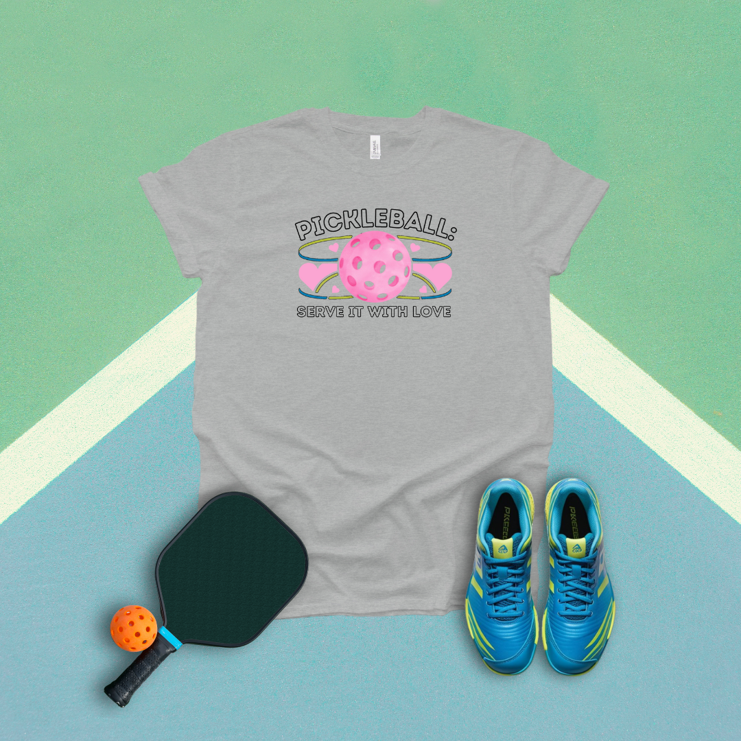 Pickleball Serve It With Love Pickleball T-Shirt