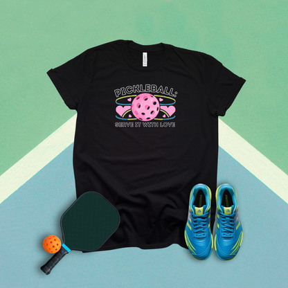 Pickleball Serve It With Love Pickleball T-Shirt