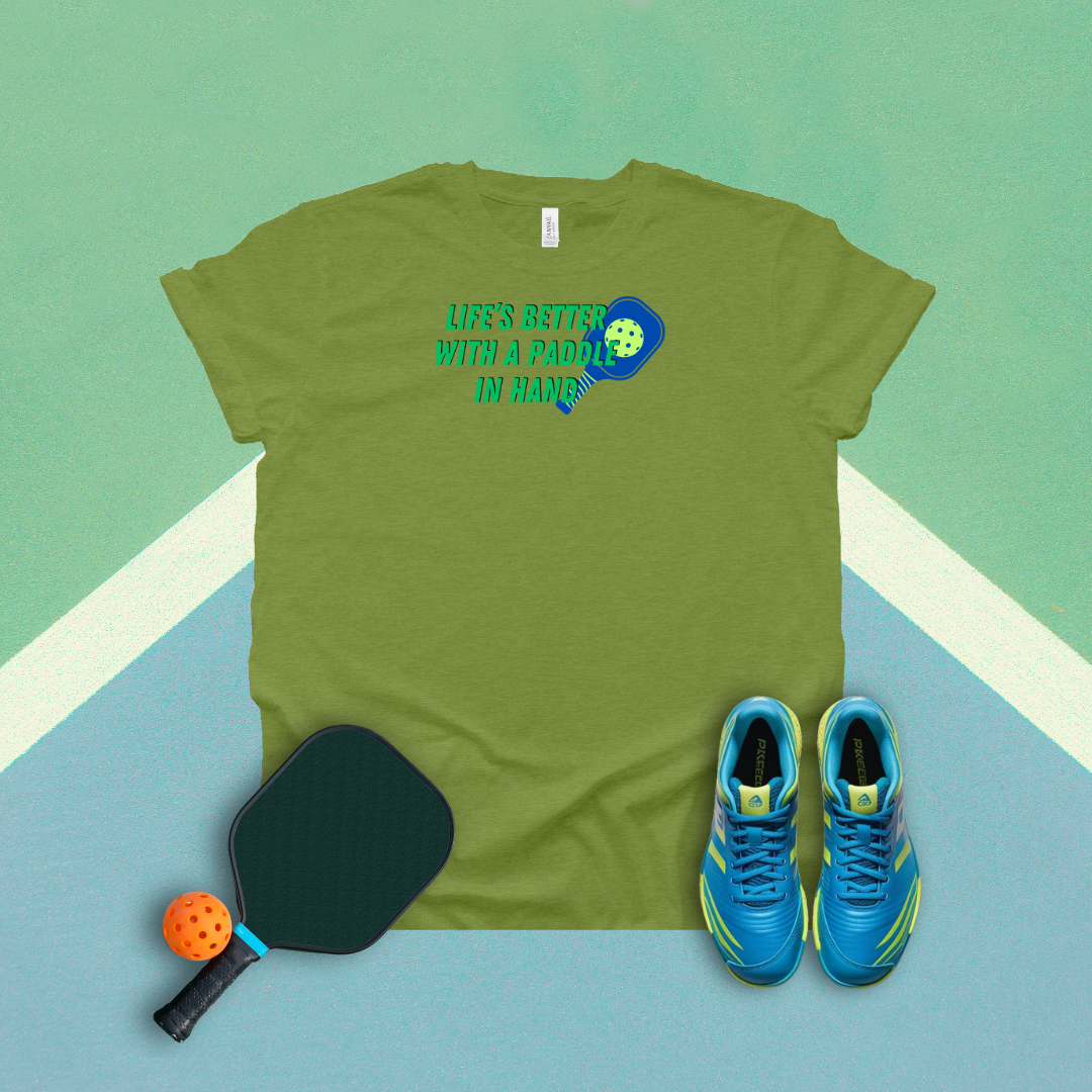 Life's Better With A Paddle In Hand Pickleball T-Shirt