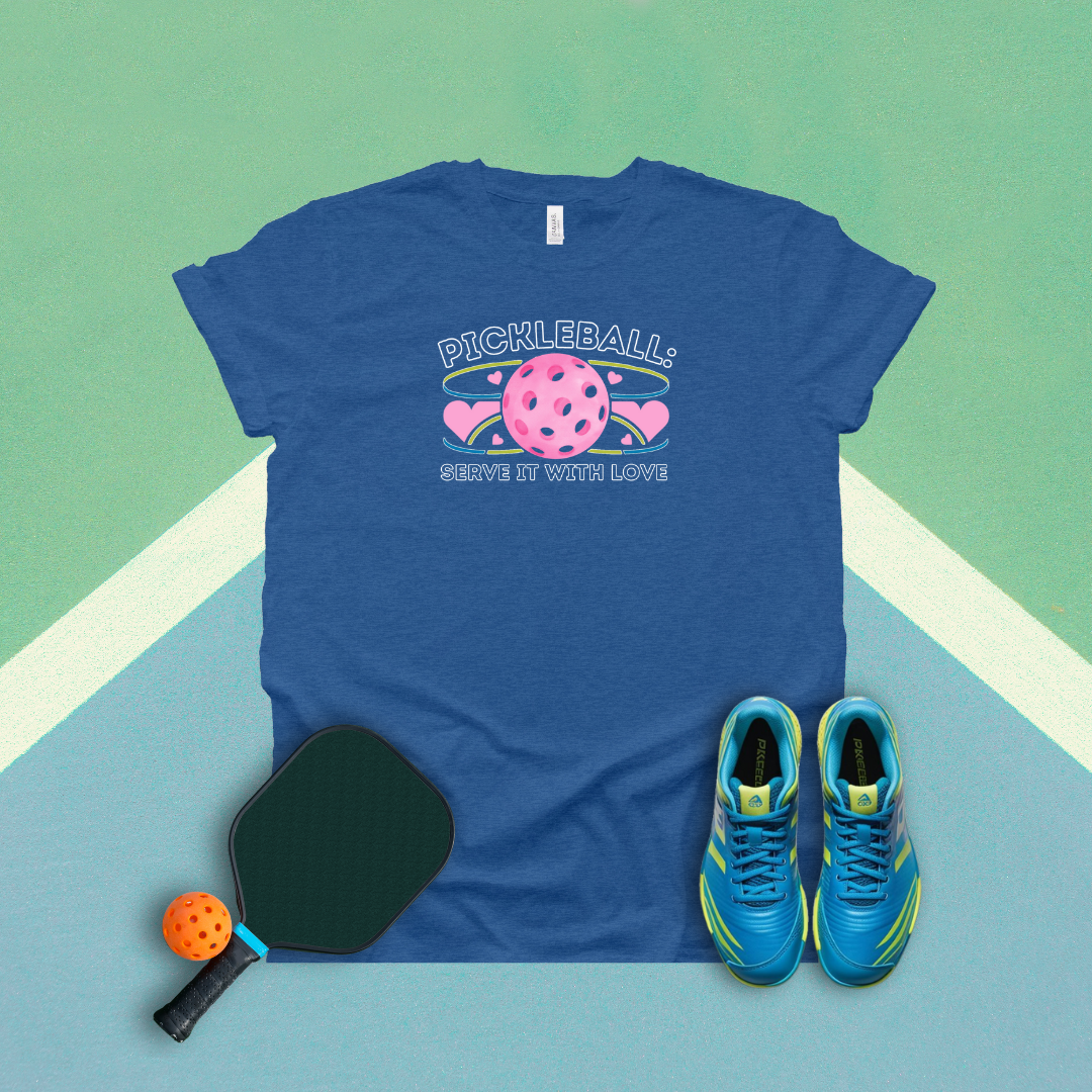 Pickleball Serve It With Love Pickleball T-Shirt