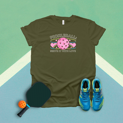 Pickleball Serve It With Love Pickleball T-Shirt