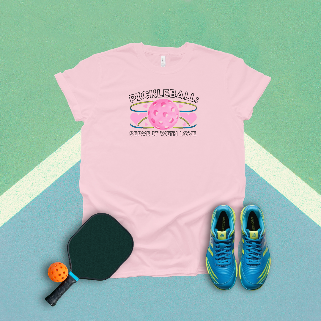 Pickleball Serve It With Love Pickleball T-Shirt