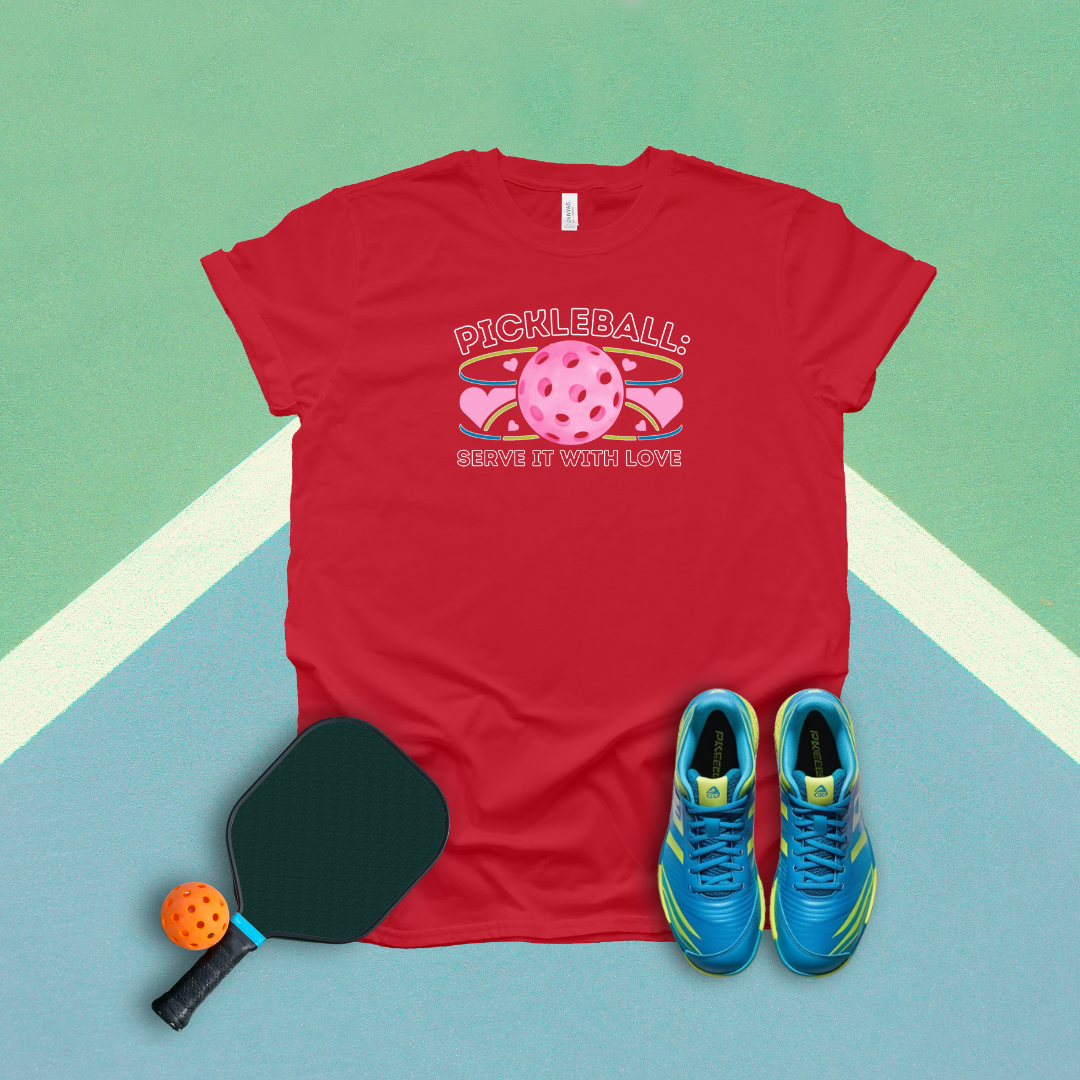 Pickleball Serve It With Love Pickleball T-Shirt