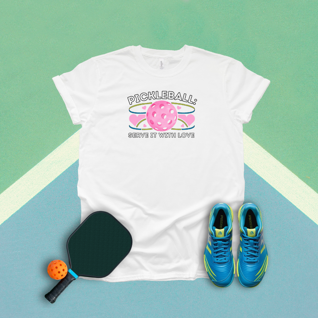 Pickleball Serve It With Love Pickleball T-Shirt